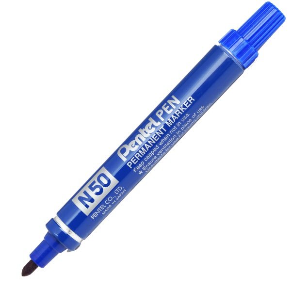Marcatore permanente N50 - blu - Punta tonda - Tratto 4,3 mm
