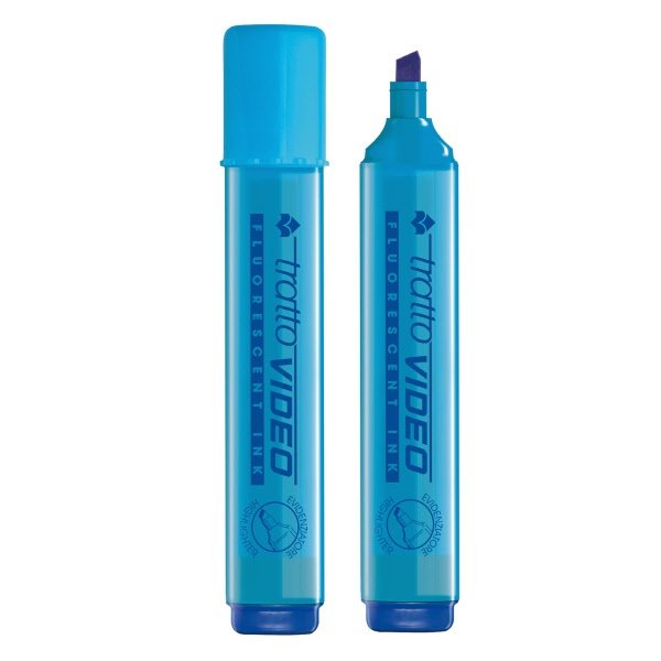Evidenziatore Tratto Video - azzurro - Tratto 1- 5 mm - punta a scalpello