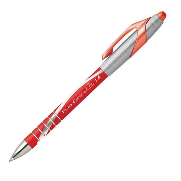 Penna a sfera a scatto Flexgrip Elite - rosso - Tratto large